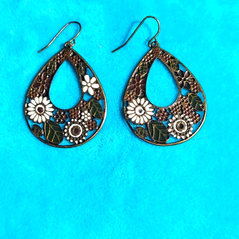 Floral Teardrop Earrings